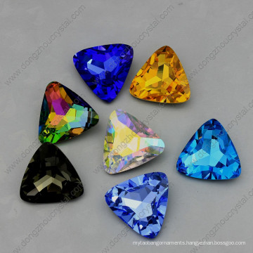 Triangle Loose Crystal Jewelry Stones 15mm Point Back Stones